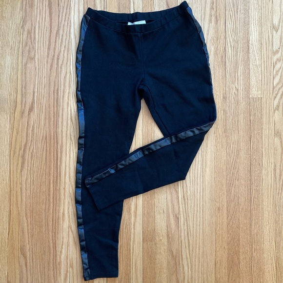 Joie Keena D stretch ponte leggings with faux leather panels - Picture 2 of 5